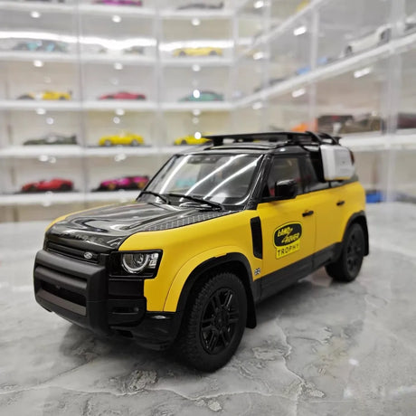 [Almost Real] 1:18 Land Rover 2021 Defender 90 Trophy Livery Yellow & Black Model Car Die-Cast