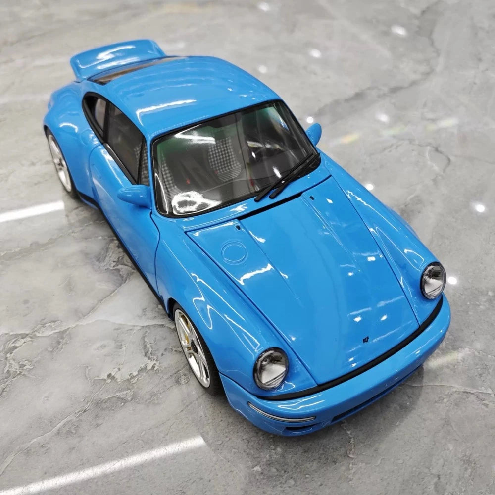 [Almost Real] 1:18 Porsche 2022 911 RUF SCR Blue Model Car Die-Cast