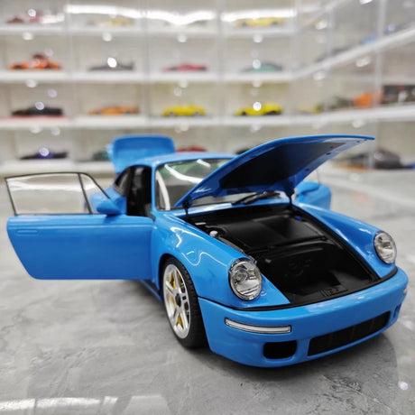 [Almost Real] 1:18 Porsche 2022 911 RUF SCR Blue Model Car Die-Cast