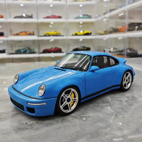 [Almost Real] 1:18 Porsche 2022 911 RUF SCR Blue Model Car Die-Cast