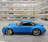 [Almost Real] 1:18 Porsche 2022 911 RUF SCR Blue Model Car Die-Cast