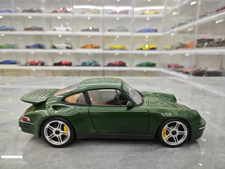 [Almost Real] 1:18 Porsche 2022 911 RUF SCR Green Model Car Die-Cast