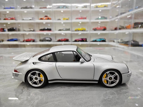 [Almost Real] 1:18 Porsche 2022 911 RUF SCR Silver Model Car Die-Cast