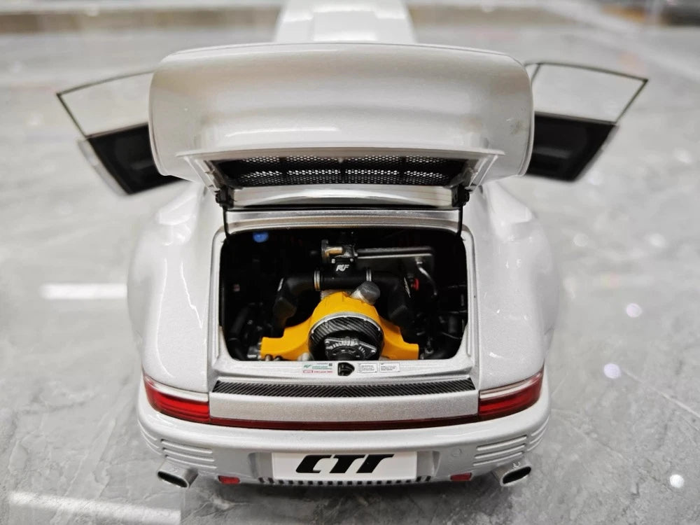 [Almost Real] 1:18 Porsche 2022 911 RUF SCR Silver Model Car Die-Cast