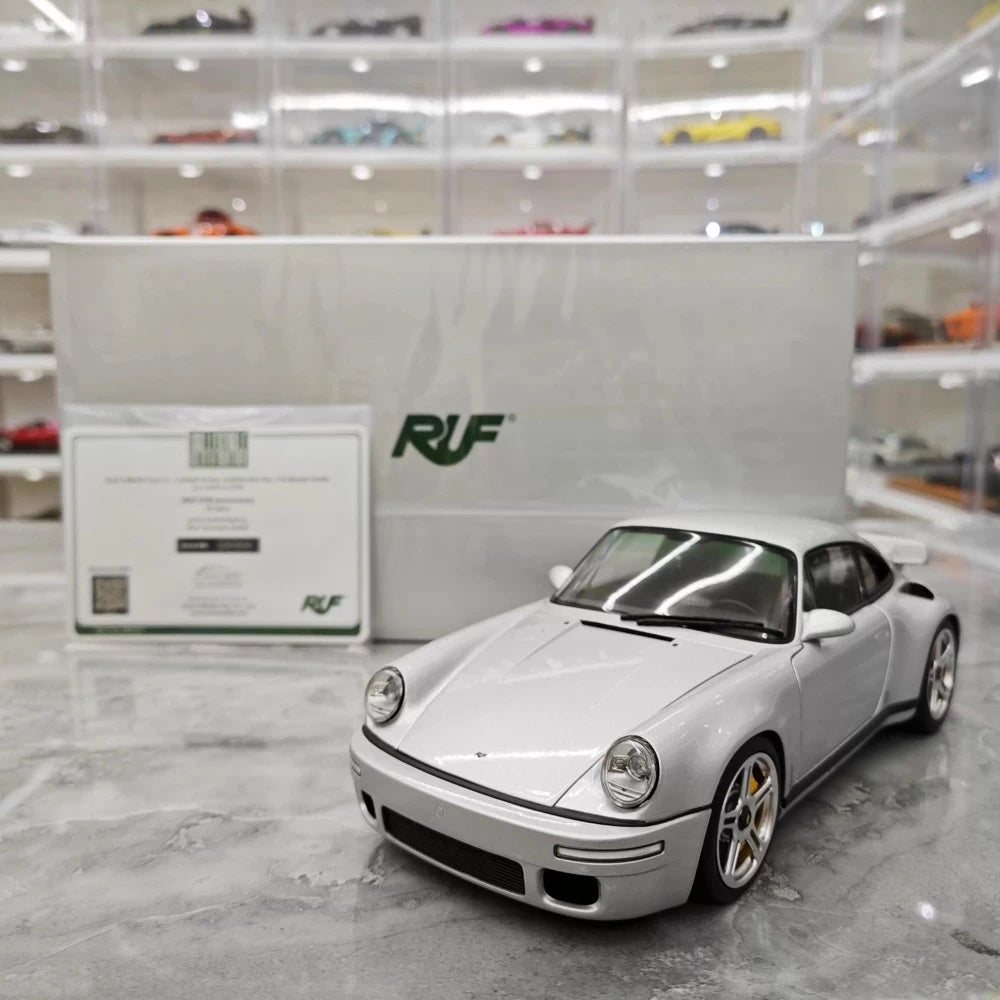 [Almost Real] 1:18 Porsche 2022 911 RUF SCR Silver Model Car Die-Cast