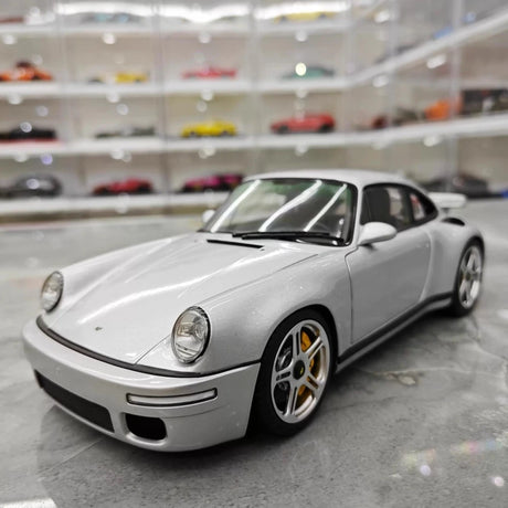 [Almost Real] 1:18 Porsche 2022 911 RUF SCR Silver Model Car Die-Cast