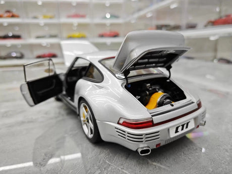 [Almost Real] 1:18 Porsche 2022 911 RUF SCR Silver Model Car Die-Cast