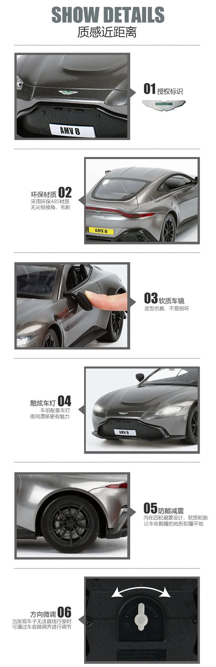 1:14 Scale Aston Martin RC Sports Car RC Car