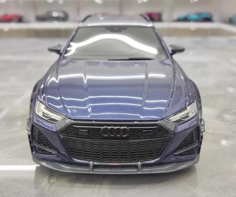 1:18 Audi 2021 RS6 Navarra C8 ABT Blue Die Cast Model Car