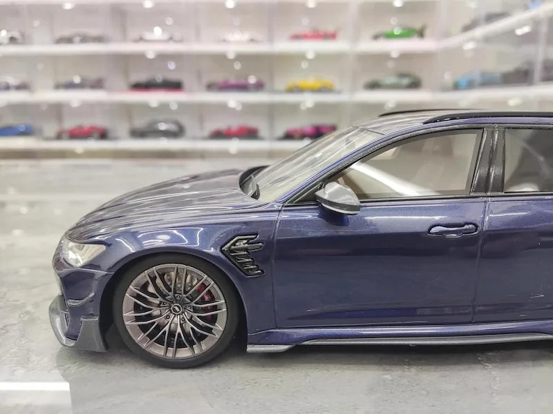 1:18 Audi 2021 RS6 Navarra C8 ABT Blue Die Cast Model Car