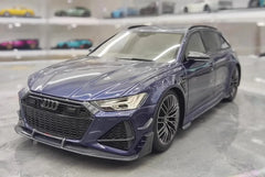 1:18 Audi 2021 RS6 Navarra C8 ABT Blue Die Cast Model Car