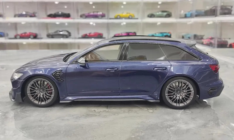 1:18 Audi 2021 RS6 Navarra C8 ABT Blue Die Cast Model Car