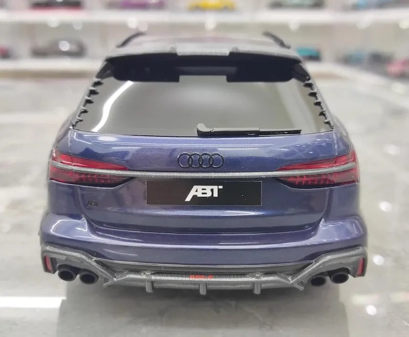 1:18 Audi 2021 RS6 Navarra C8 ABT Blue Die Cast Model Car