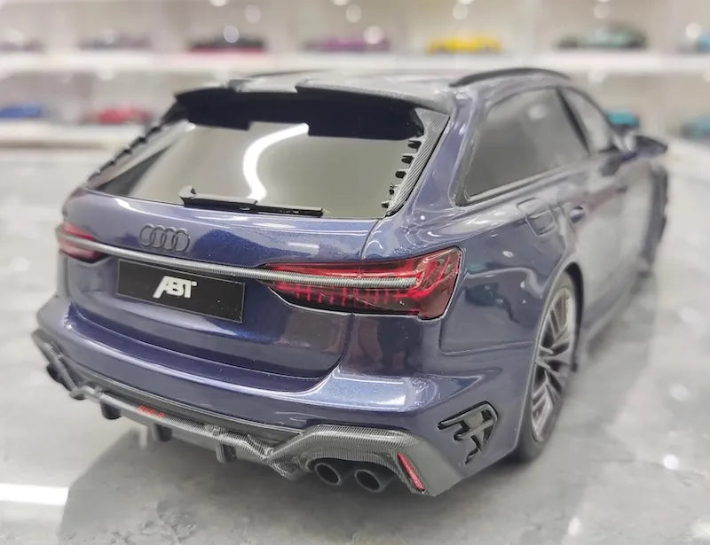 1:18 Audi 2021 RS6 Navarra C8 ABT Blue Die Cast Model Car