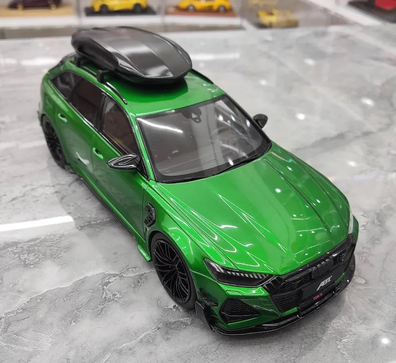 1:18 Audi 2021 RS6 Navarra C8 ABT Green Die Cast Model Car