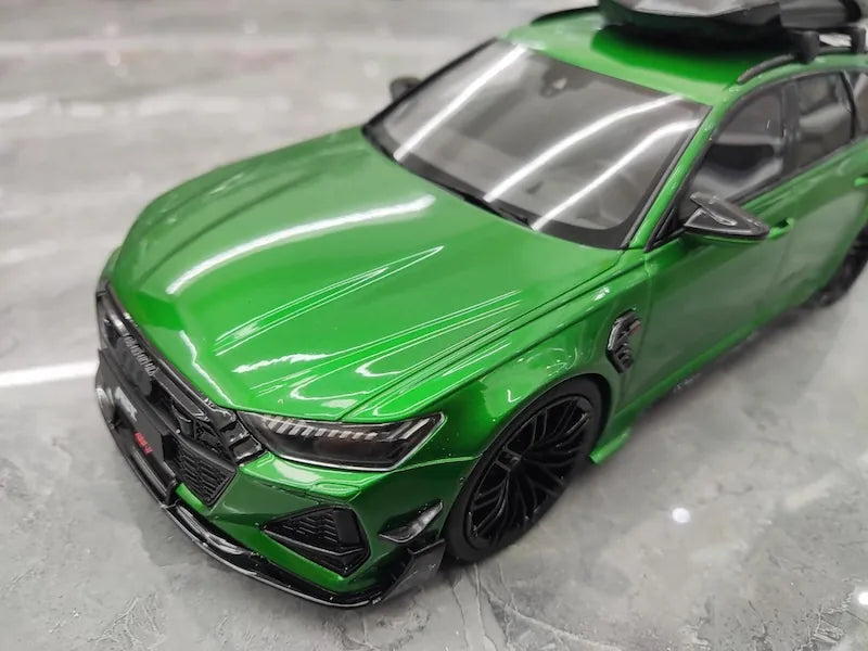 1:18 Audi 2021 RS6 Navarra C8 ABT Green Die Cast Model Car