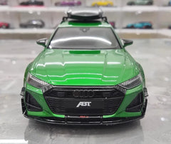 1:18 Audi 2021 RS6 Navarra C8 ABT Green Die Cast Model Car