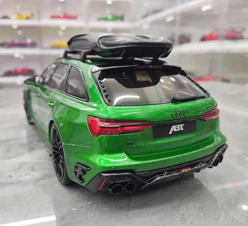 1:18 Audi 2021 RS6 Navarra C8 ABT Green Die Cast Model Car