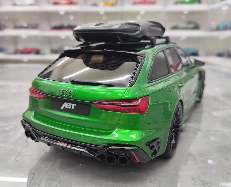 1:18 Audi 2021 RS6 Navarra C8 ABT Green Die Cast Model Car