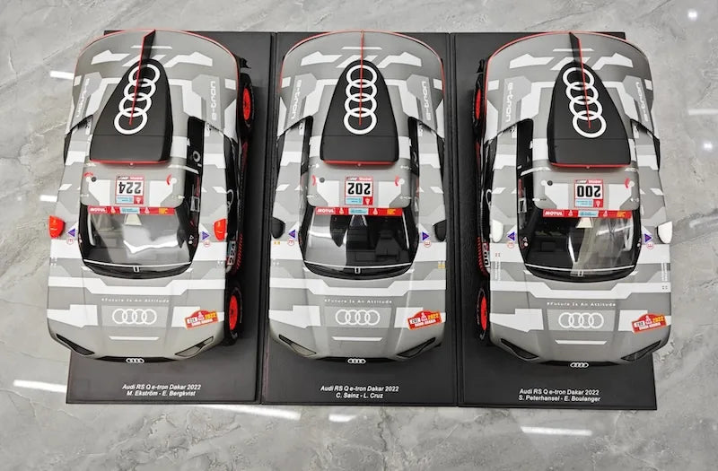 1:18 Audi 2022 RS Q E-Tron Dakar C. Sainz • L.Cruz Die Cast Model Car