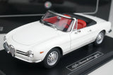 AutoArt Alfa Romeo 1966 1600 Duetto Spider branco 1:18 – modelo de coleção em metal fundido