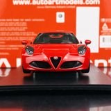 AutoArt Alfa Romeo 2013 4C Red 1:18 – Collectible Diecast Model Die-Cast