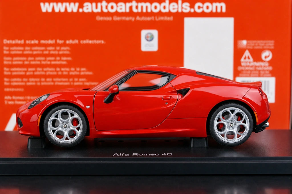 AutoArt Alfa Romeo 2013 4C Red 1:18 – Collectible Diecast Model Die-Cast