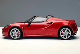 [AutoArt] 1:18 Alfa Romeo 2015 4C Spider röd modellbil Die-Cast