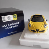 [AutoArt] 1:18 Alfa Romeo 2015 4C Spider Yellow Model Car Die-Cast