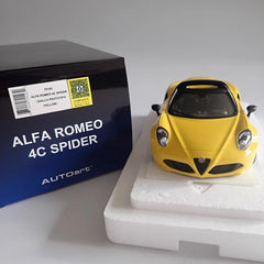 [AutoArt] 1:18 Alfa Romeo 2015 4C Spider Yellow Model Car Die-Cast