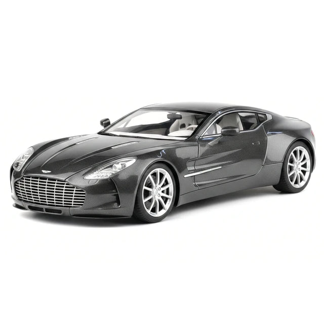 AutoArt Aston Martin 2009 One-77 آيرون جراي 1:18 – نموذج معدني قابل للجمع مصبوب، مصبوب.