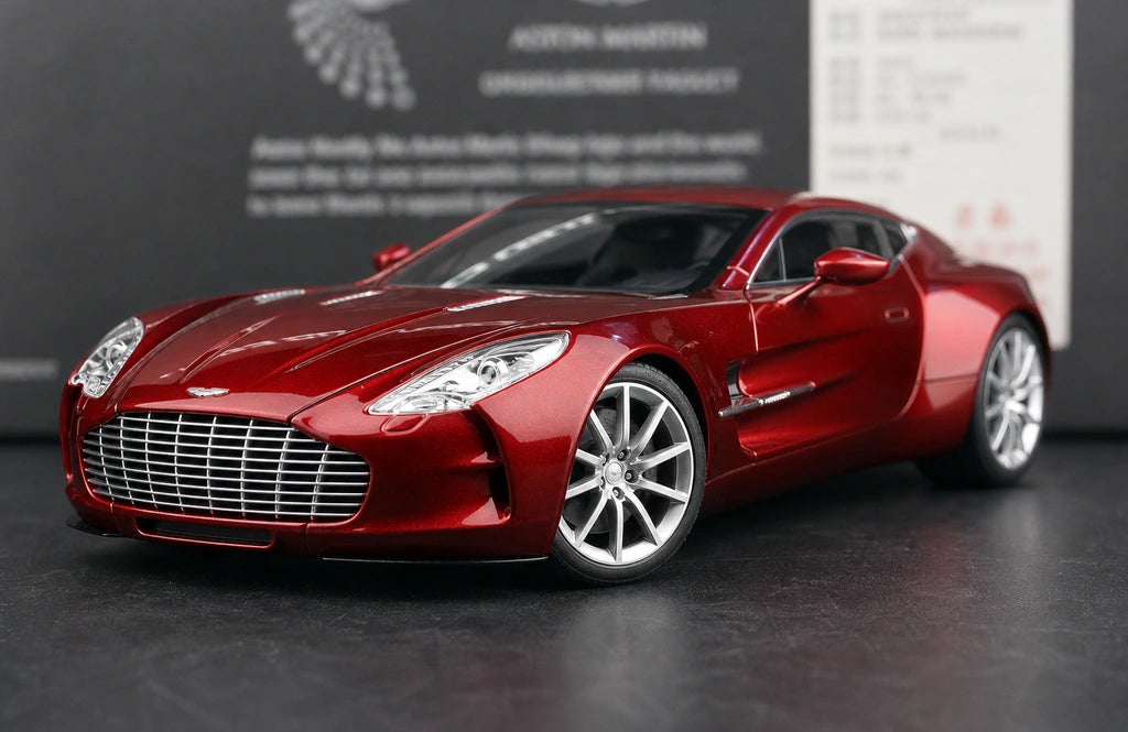 AutoArt Aston Martin 2009 One-77 ميلان ريد 1:18 – نموذج معدني قابل للجمع من القالب المصبوب