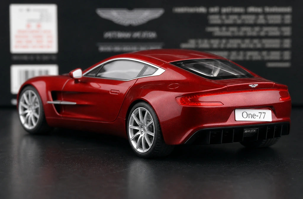 AutoArt Aston Martin 2009 One-77 ميلان ريد 1:18 – نموذج معدني قابل للجمع من القالب المصبوب
