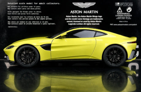 AutoArt Aston Martin 2019 Vantage Lemon Yellow 1:18 – Verzamelobject gegoten model met gietijzer