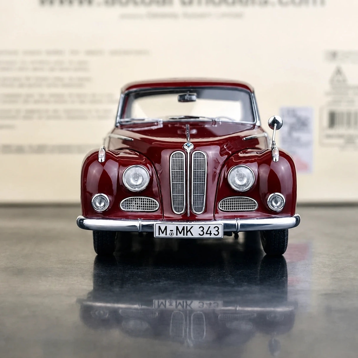 AutoArt BMW 1955 502 Burgundy 1:18 – Druckguss-Sammlermodell