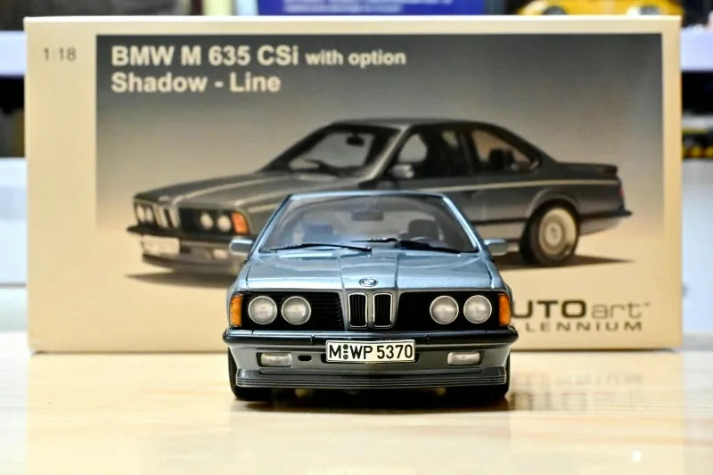 [AutoArt] 1:18 BMW 1989 E24 M635 CSi bleu voiture miniature Die-Cast