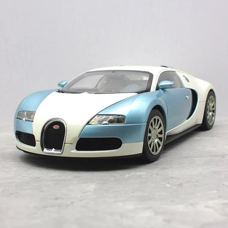 [AutoArt] 1:18 Bugatti 2005 Veyron 16.4 White Blue Model Car Die-Cast