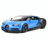 AutoArt Bugatti 2018 Chiron سبورت بلو 1:18 – نموذج معدني قابل للجمع مصبوب.