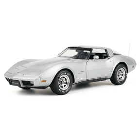 AutoArt Chevrolet 1978 Corvette C3 25th Anniversary Silver 1:18 – Collectible Diecast Model Die-Cast