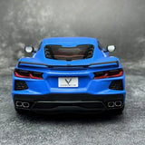 AutoArt Chevrolet 2020 Corvette C8 Stingray Z51 Blau 1:18 – Druckguss-Sammlermodell