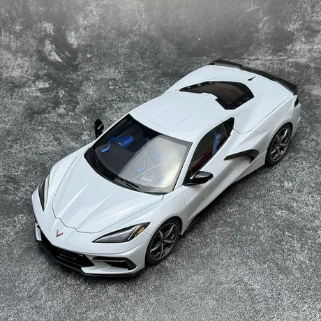 AutoArt شيفروليه 2020 كورفيت C8 ستينغراي Z51 رمادي 1:18 – نموذج معدني قابل للجمع مصبوب.