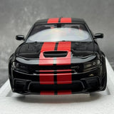 AutoArt Dodge 2020 Charger R-T Scat Pack Widebody Black 1:18 – Modelo de fundición a presión coleccionable