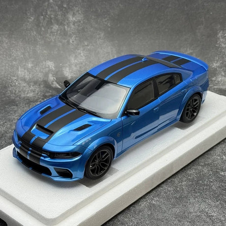 AutoArt Dodge 2020 Charger R-T Scat Pack Widebody أزرق 1:18 – نموذج معدني مصبوب لهواة الجمع