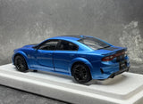 AutoArt Dodge 2020 Charger R-T Scat Pack Widebody Azul 1:18 – Modelo de fundición a presión coleccionable
