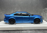 AutoArt Dodge 2020 Charger R-T Scat Pack Widebody Azul 1:18 – Modelo de fundición a presión coleccionable