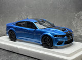 AutoArt Dodge 2020 Charger R-T Scat Pack Widebody Azul 1:18 – Modelo de fundición a presión coleccionable