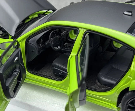 AutoArt Dodge 2020 تشارجر R-T سكات باك عريض الجسم بلون سيان 1:18 – نموذج معدني قابل للجمع مصبوب.