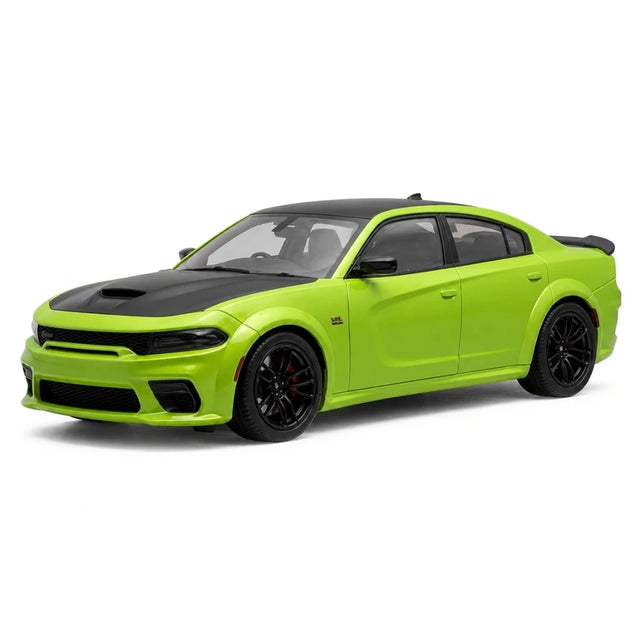 AutoArt Dodge 2020 Charger R-T Scat Pack Widebody Cyan 1:18 – Modelo de fundición a presión coleccionable
