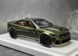 AutoArt Dodge 2020 Charger R-T Scat Pack Widebody Green 1:18 – Modelo de fundición a presión coleccionable