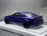 AutoArt Dodge 2020 Charger R-T Scat Pack Widebody Purple 1:18 – Collectible Diecast Model Die-Cast